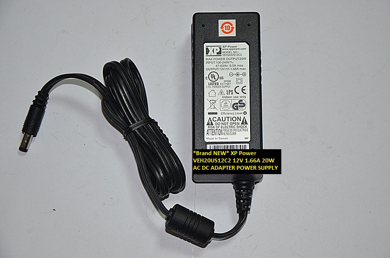 *Brand NEW* VEH20US12C2 XP Power 12V 1.66A 20W AC DC ADAPTER POWER SUPPLY